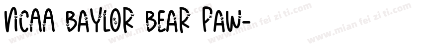 NCAA Baylor Bear Paw字体转换